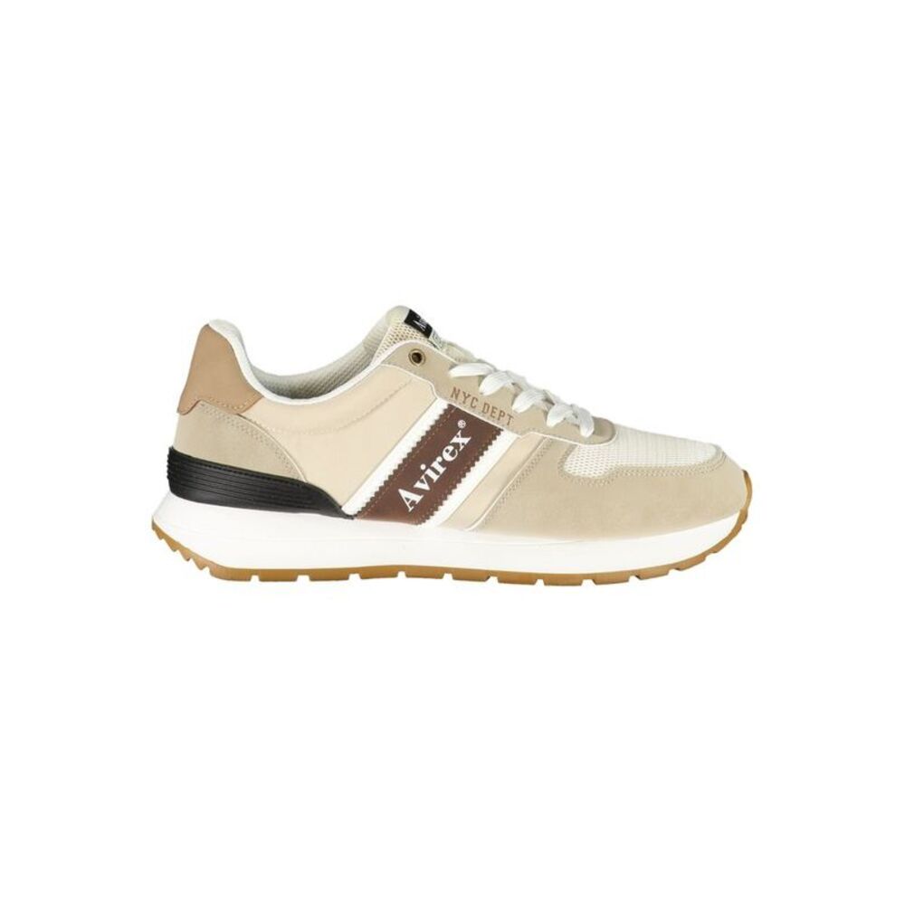 Avirex Beige Polyurethane Mens Men's Sneaker